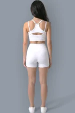 Off White Seamless Set — Top + Shorts