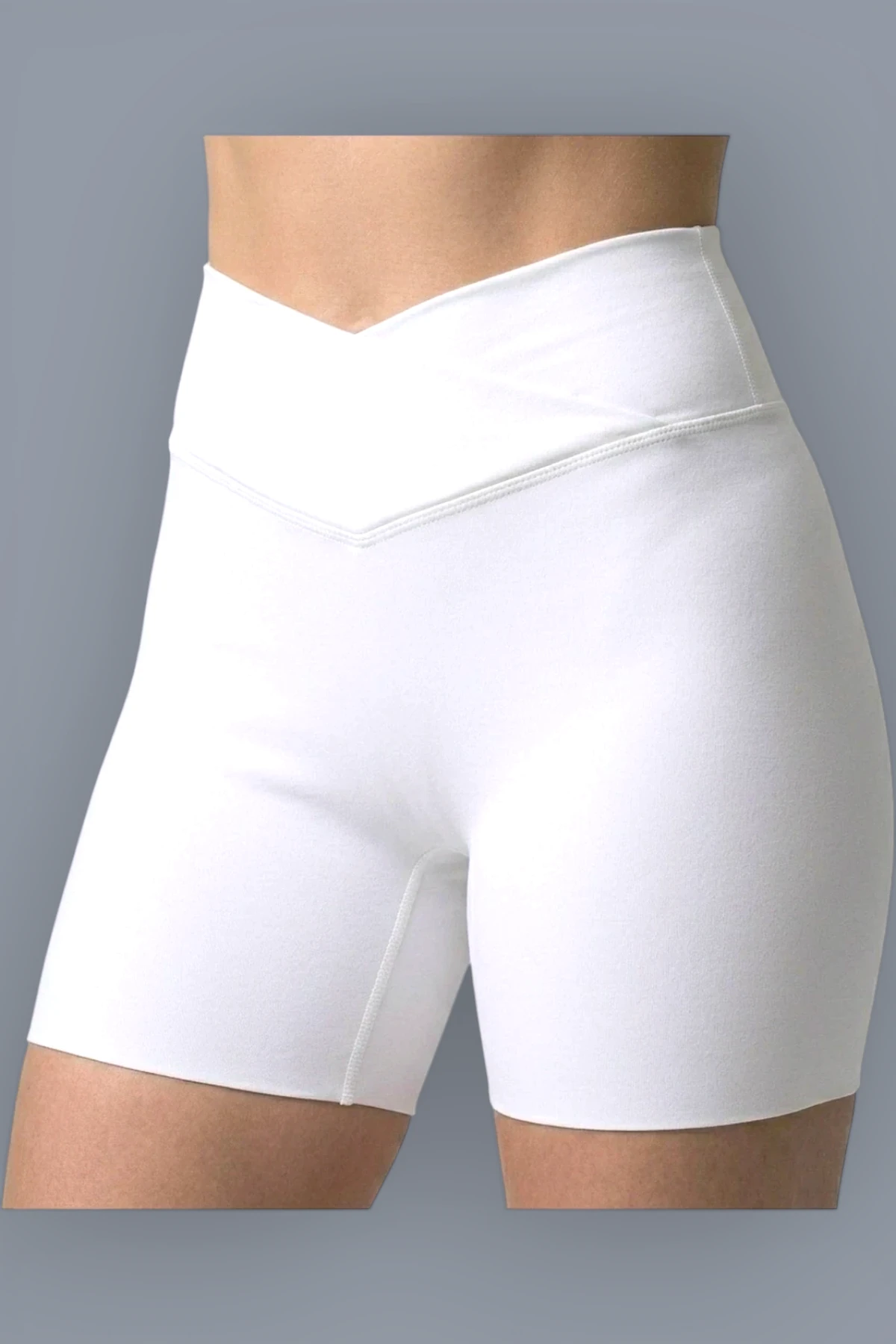 Off White Seamless Set — Top + Shorts